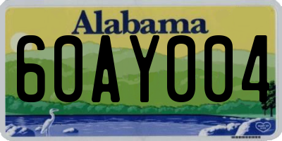 AL license plate 60AY004