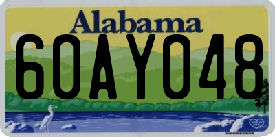 AL license plate 60AY048