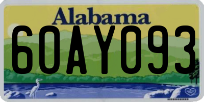 AL license plate 60AY093