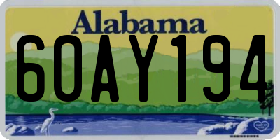AL license plate 60AY194