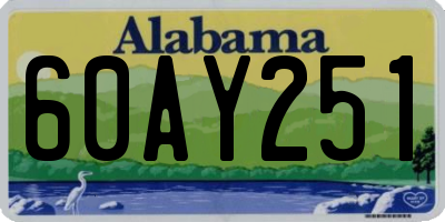AL license plate 60AY251