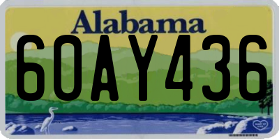 AL license plate 60AY436