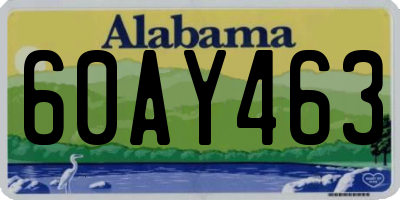 AL license plate 60AY463