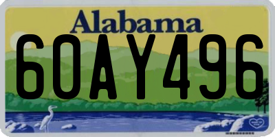 AL license plate 60AY496