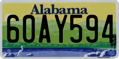 AL license plate 60AY594
