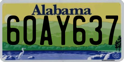 AL license plate 60AY637