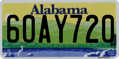 AL license plate 60AY720