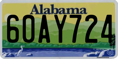 AL license plate 60AY724