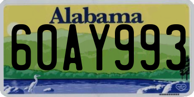 AL license plate 60AY993