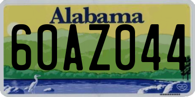 AL license plate 60AZ044