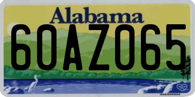 AL license plate 60AZ065