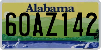 AL license plate 60AZ142
