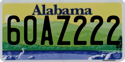 AL license plate 60AZ222