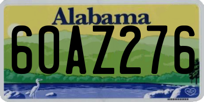 AL license plate 60AZ276