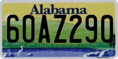 AL license plate 60AZ290