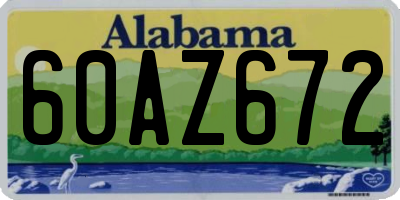 AL license plate 60AZ672