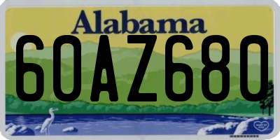 AL license plate 60AZ680