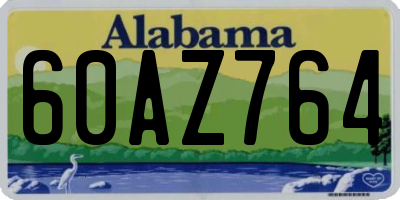 AL license plate 60AZ764
