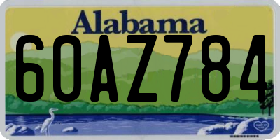 AL license plate 60AZ784