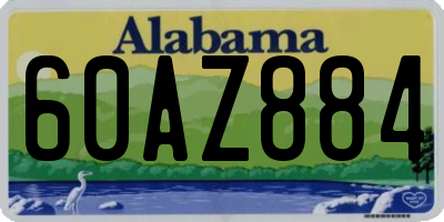AL license plate 60AZ884