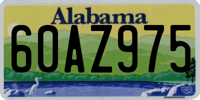 AL license plate 60AZ975