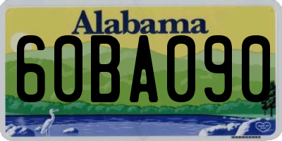 AL license plate 60BA090