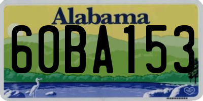 AL license plate 60BA153