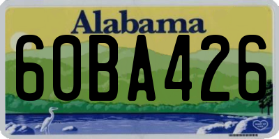 AL license plate 60BA426