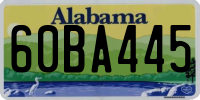 AL license plate 60BA445