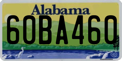 AL license plate 60BA460