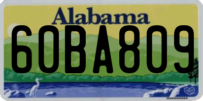 AL license plate 60BA809