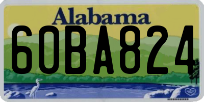 AL license plate 60BA824