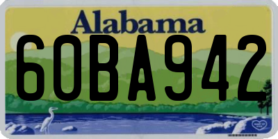 AL license plate 60BA942