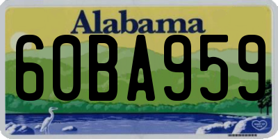 AL license plate 60BA959