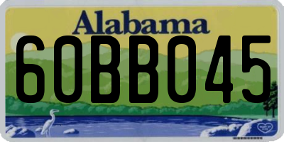 AL license plate 60BB045