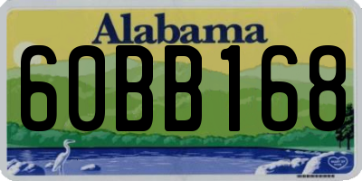 AL license plate 60BB168