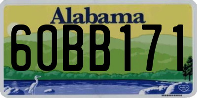 AL license plate 60BB171