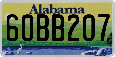 AL license plate 60BB207