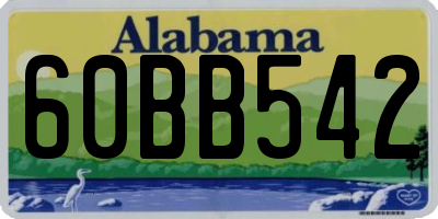 AL license plate 60BB542