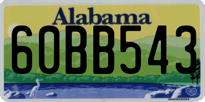 AL license plate 60BB543