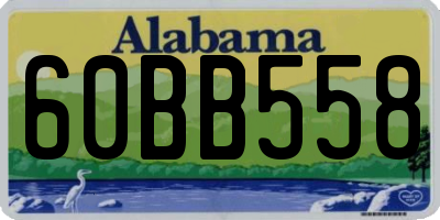 AL license plate 60BB558