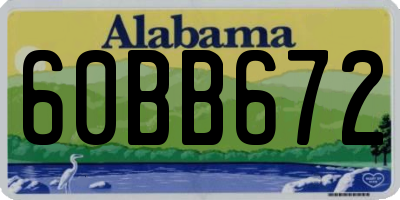 AL license plate 60BB672