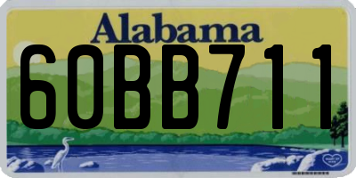 AL license plate 60BB711