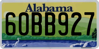AL license plate 60BB927