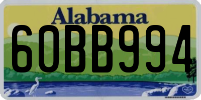 AL license plate 60BB994