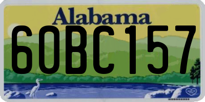 AL license plate 60BC157