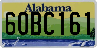 AL license plate 60BC161