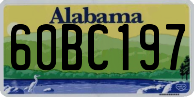 AL license plate 60BC197