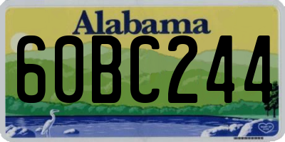 AL license plate 60BC244