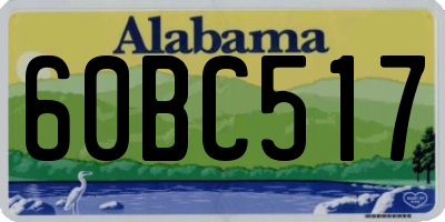 AL license plate 60BC517